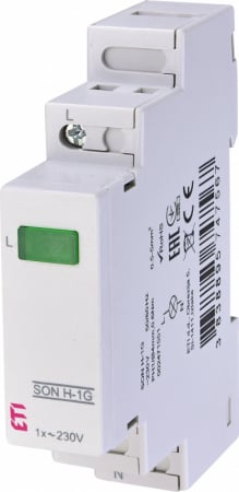 Contactoare, Relee, Contoare & Surse - Lampă semnalizare tensiune LED monofazic, 1xVerde, 230VAC, SON H-1G, ETI, 002471551