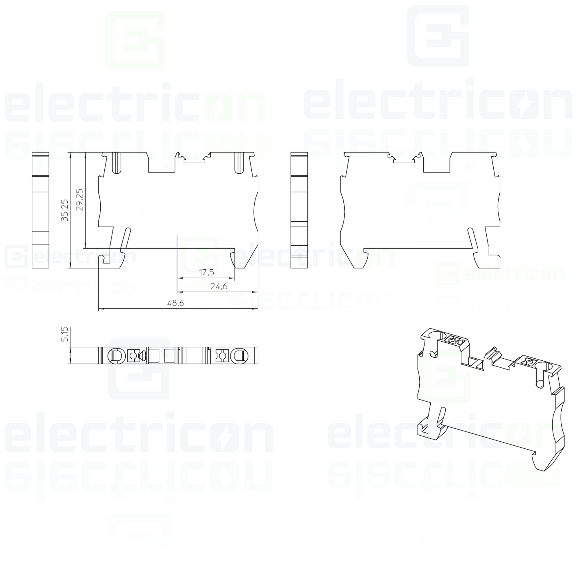 Clema șir, 2 conexiuni, 2.5mm2, gri, PT 2,5 Phoenix Contact, 3209510 [3]
