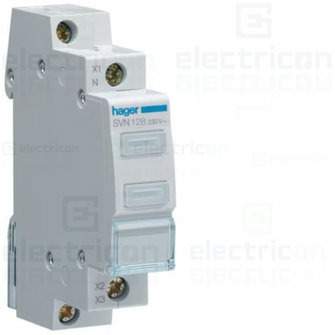 Lampa semnalizare - Lampă semnalizare tensiune LED monofazic, 2xincolor, 230VAC, Hager, SVN128