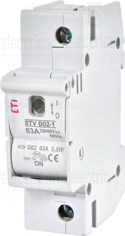 Soclu pentru sigurante fuzibile - Separator STV D02 63A 1p, ETI, 002271001