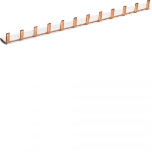 Busbar - Bareta alimentare (busbar), 1P, tip pin, 12 module, 10mmp, 63A, Hager, KB163A