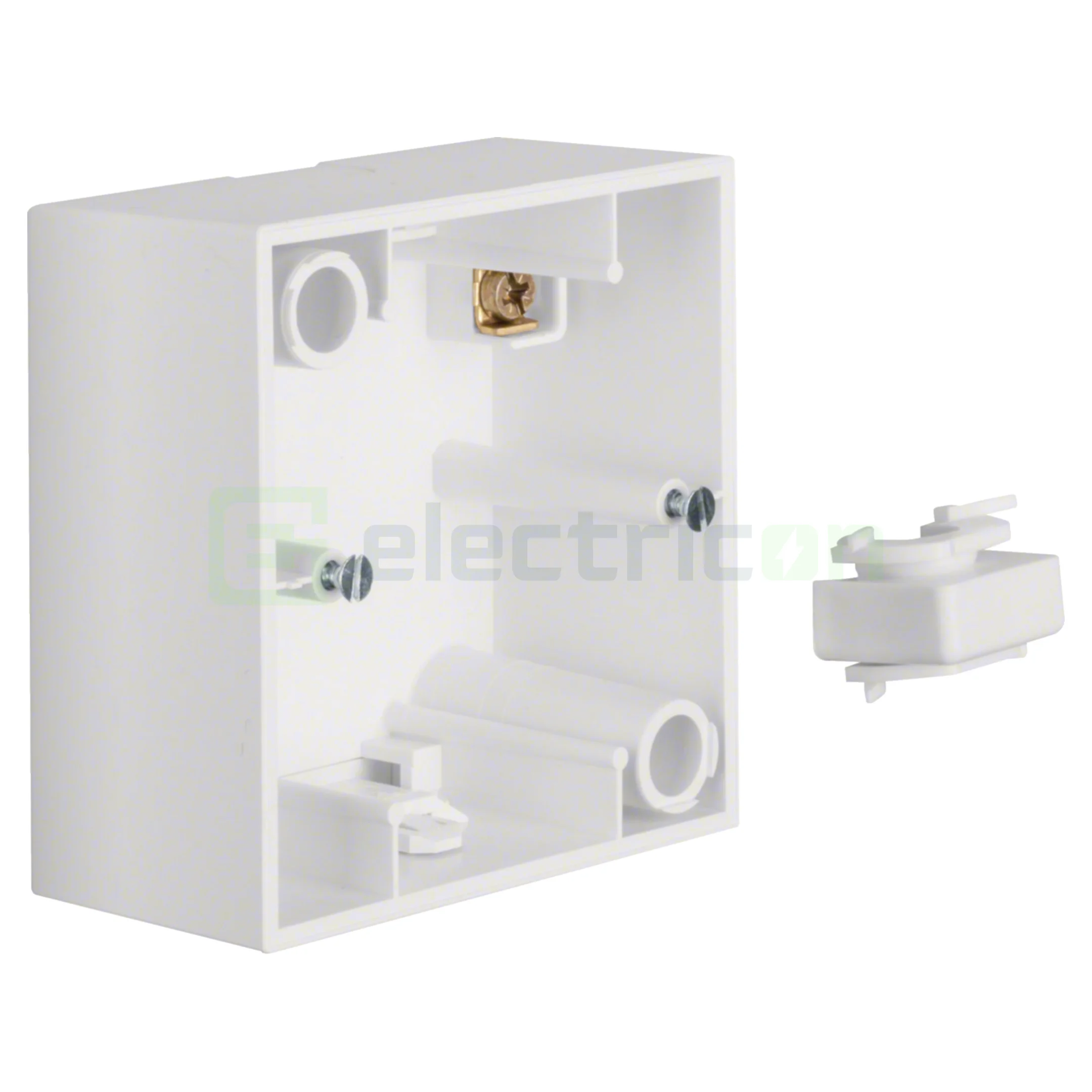 Accesorii prize si intrerupatoare - Adaptor montaj aparent priză/întrerupător , 1 modul, alb mat, Berker S.1, 10419909