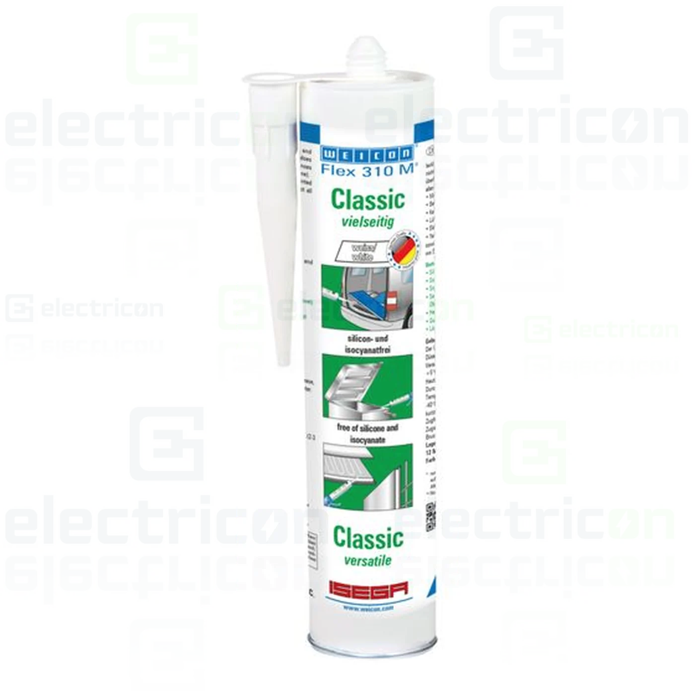 Spray-uri,Spume și lubrifianți - Cartuș adeziv elastic alb Weicon Flex 310 MS Classic 310ml