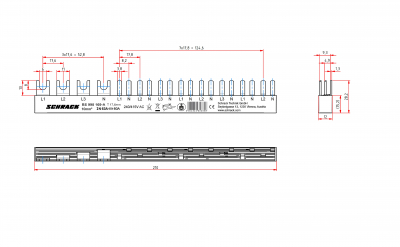 Bareta alimentare 1P 80A Hager BS990169 [6]