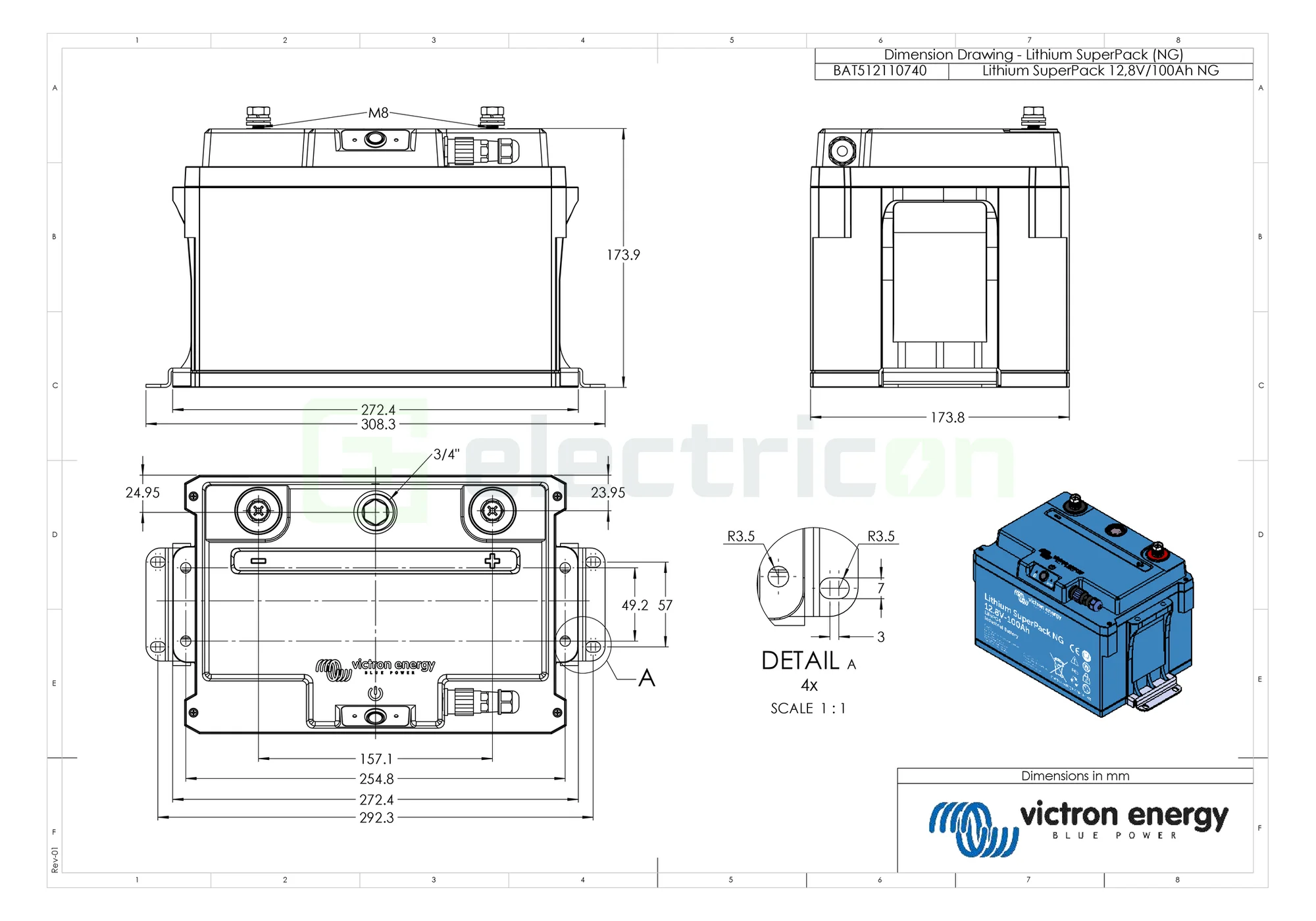 Baterie LiFePO4 12.8V 100Ah Victron SuperPack NG [4]