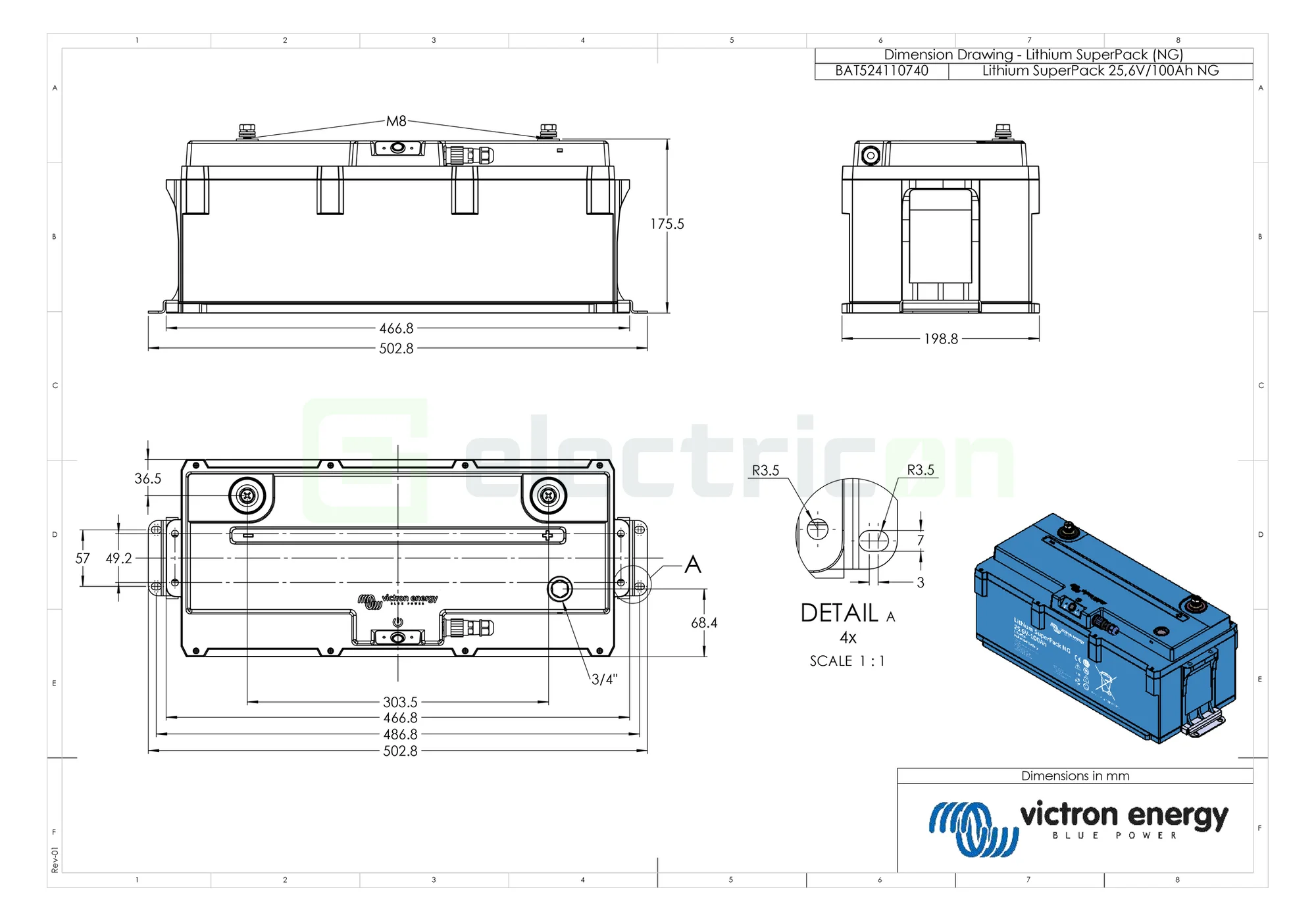 Baterie LiFePO4 25.6V 100Ah Victron SuperPack NG [4]