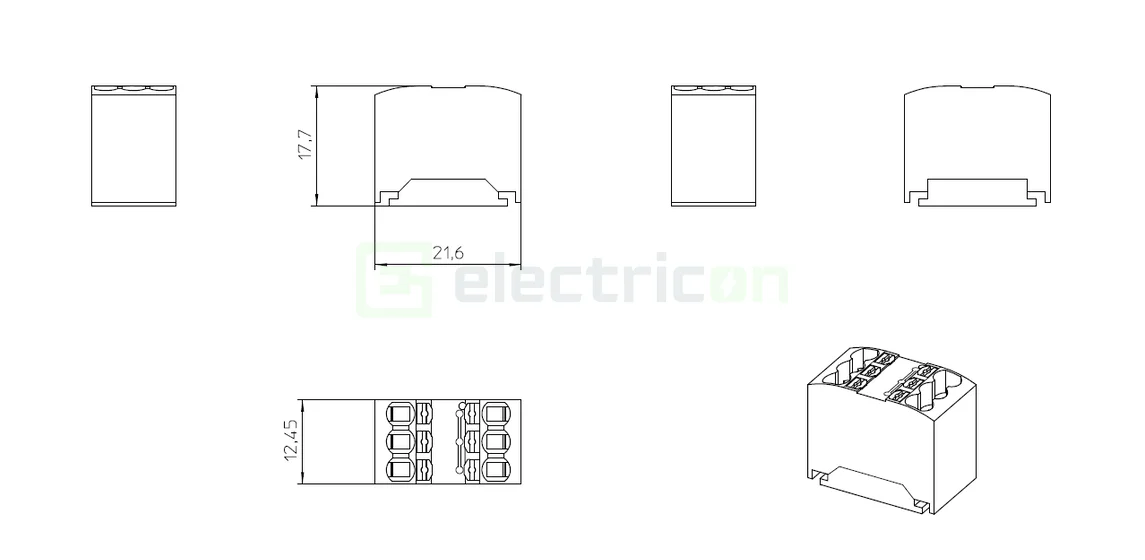 Bloc distributie rosu PTFIX 6x1.5 Phoenix Contact 3002765 [1]