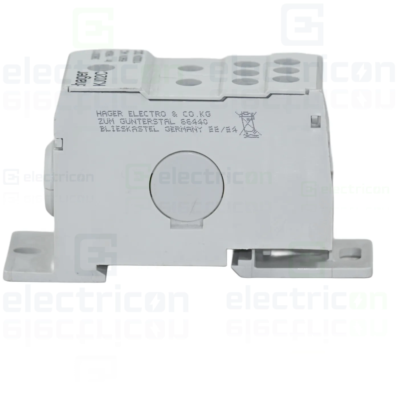 Bloc distribuție terminal, 1P, 160A, 1x70mm²+6x16mm² + 1 bară colectoare 16x5mm, lățime 35mm, Hager,  KJ02C [3]