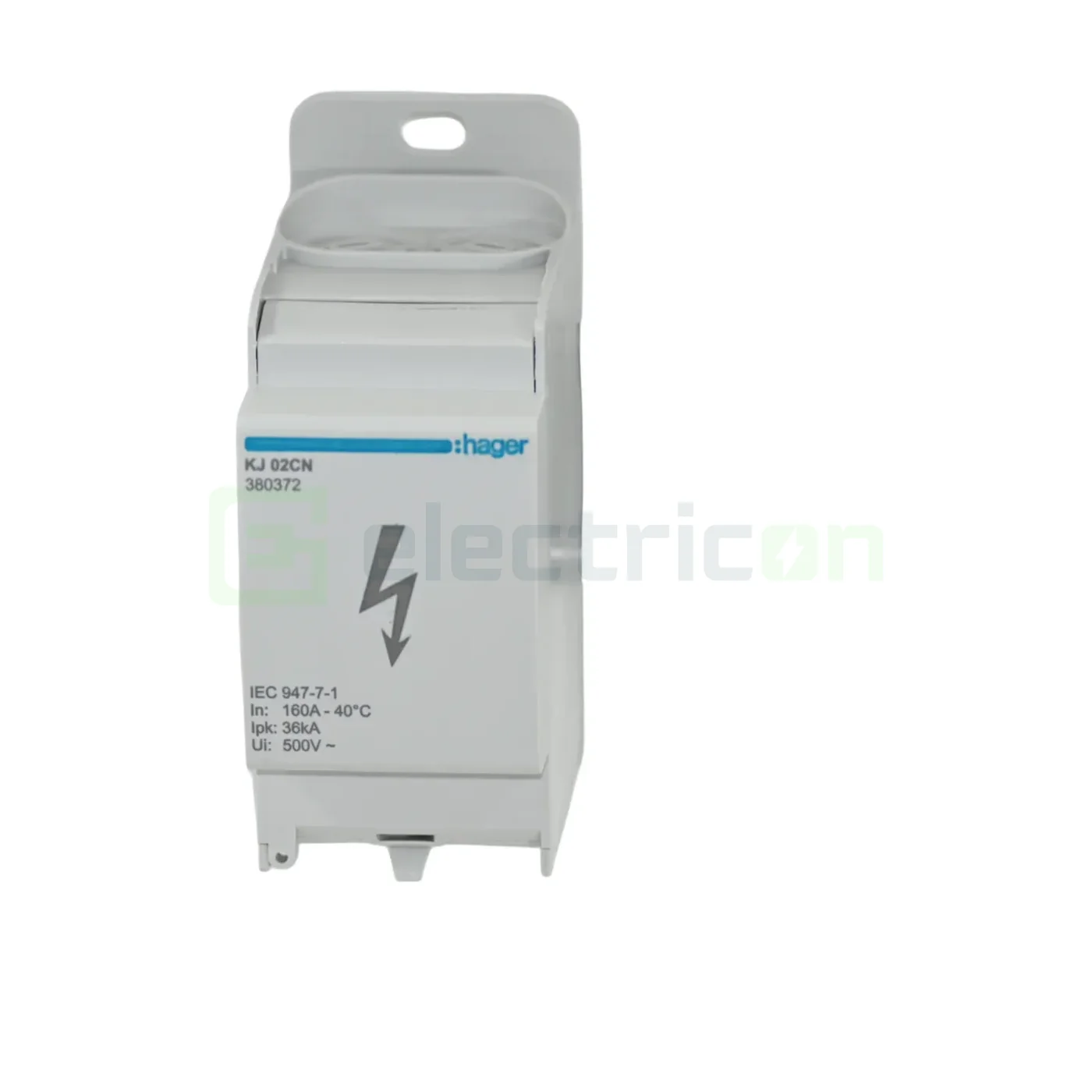 Bloc distribuție terminal, 1P, 160A, 2x70mm²+3x25mm²+8x16mm², 36 mm lățime, Hager, KJ02CN