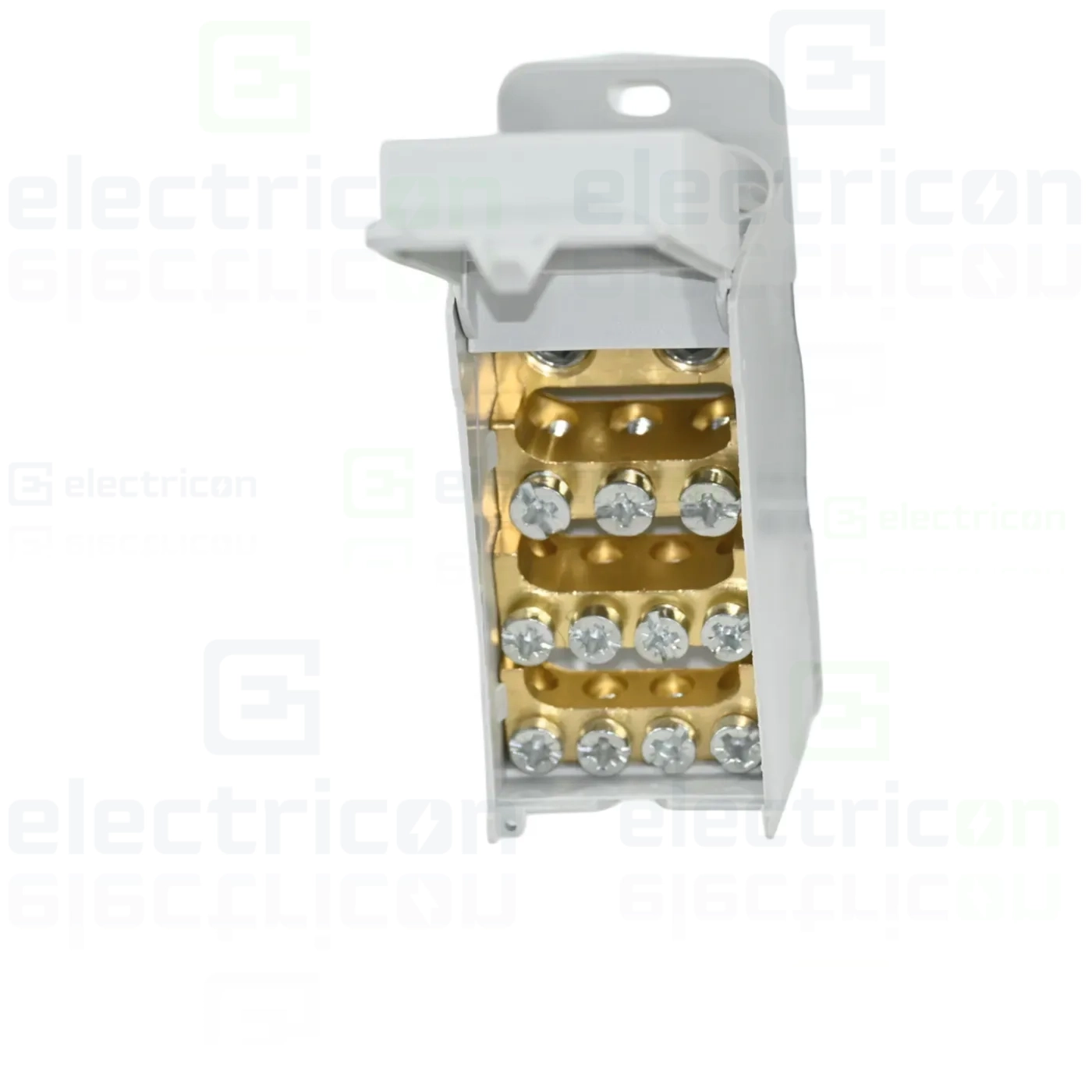 Cleme și conectori electrici - Bloc distribuție terminal, 1P, 160A, 2x70mm²+3x25mm²+8x16mm², 36 mm lățime, Hager, KJ02CN