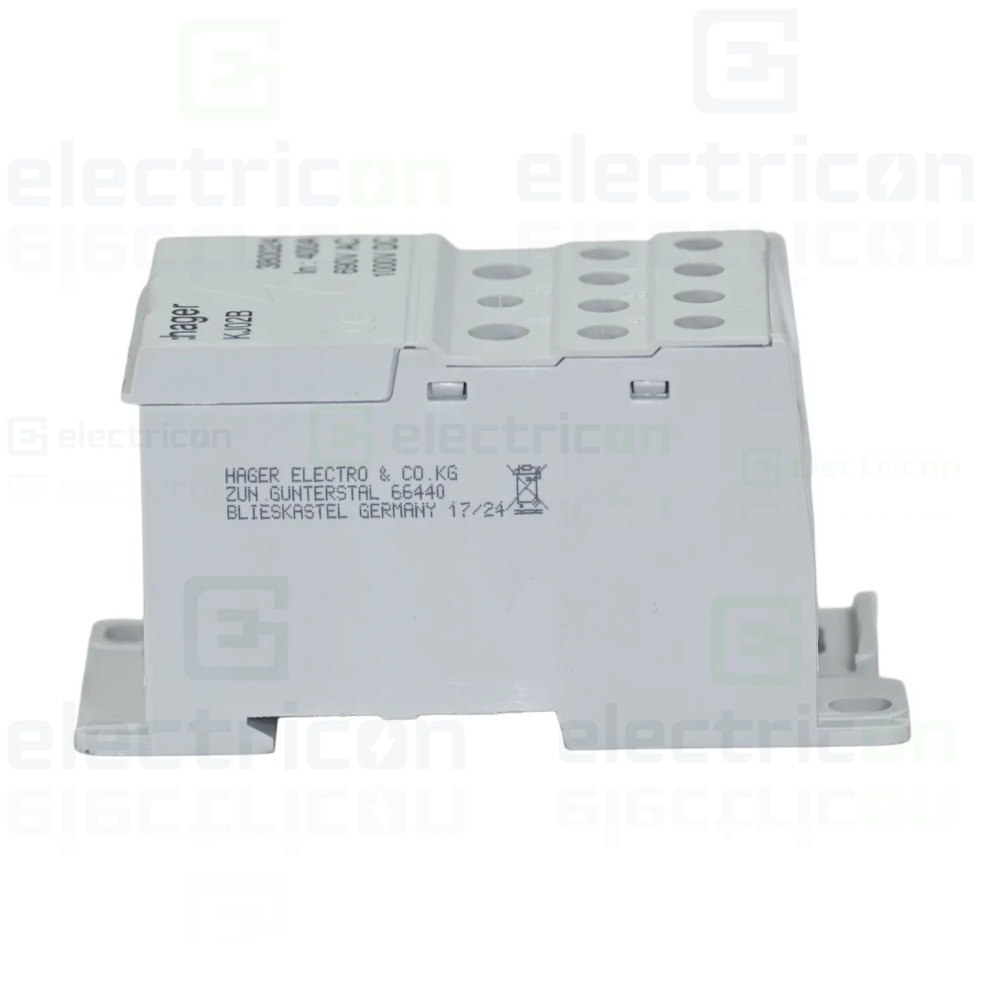 Bloc distribuție terminal, 1P, 400A, 1x185mm²+2x35mm²+5x16mm²+4x1,5-10 mm² lățime 45mm, Hager,  KJ02B [3]