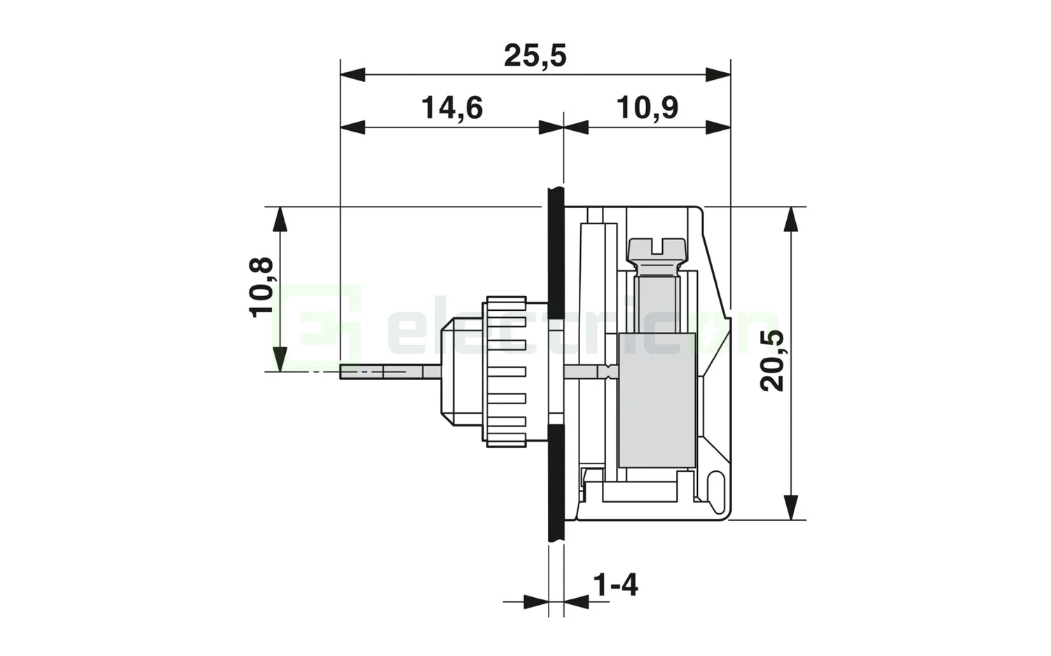 Bloc terminal VDFK 4 Phoenix Contact 0.2-6mm² panou [1]