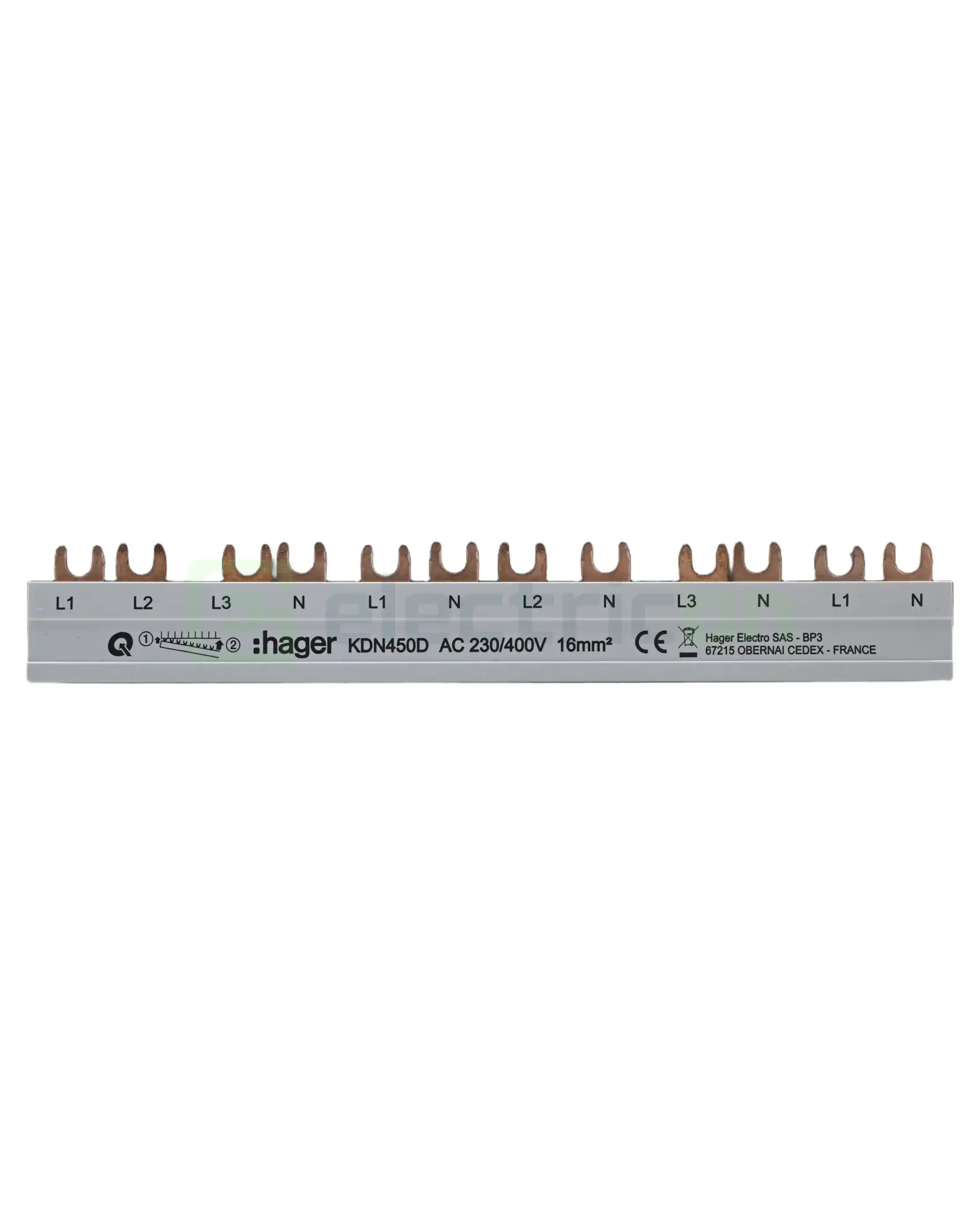 Busbar și accesorii - Bareta alimentare 1P 80A Hager KDN450D