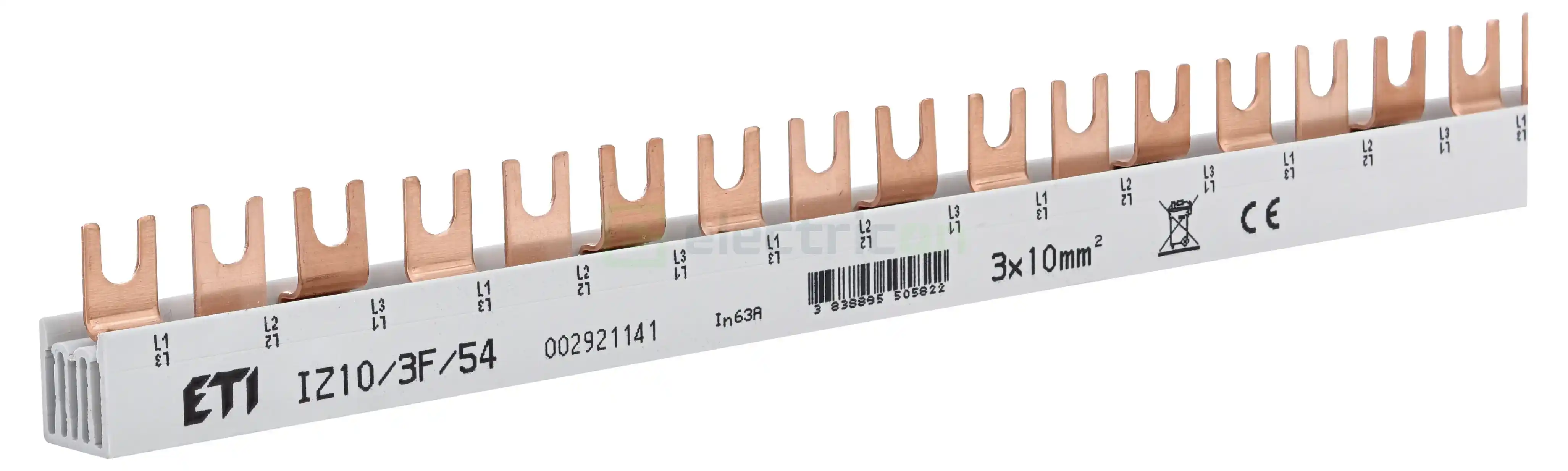 Busbar și accesorii - Bareta alimentare 3P 63A ETI 002921141