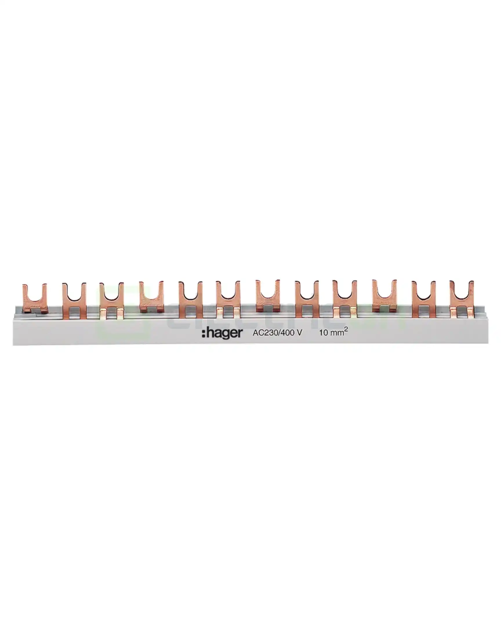 Busbar și accesorii - Bareta alimentare (busbar), 3P, tip furca, 57 module, 10mmp, 63A, Hager, KDN363B