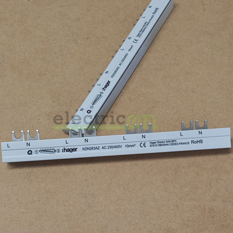 Bareta alimentare 2P 63A Hager KDN263AZ [2]