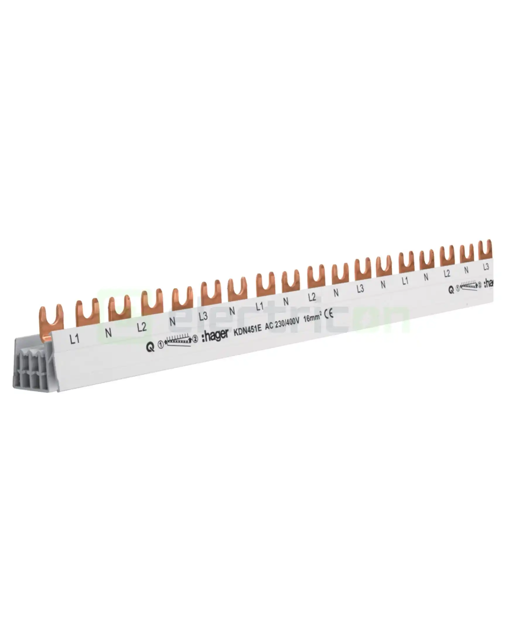 Busbar și accesorii - Bareta alimentare 3P 80A Hager KDN451E