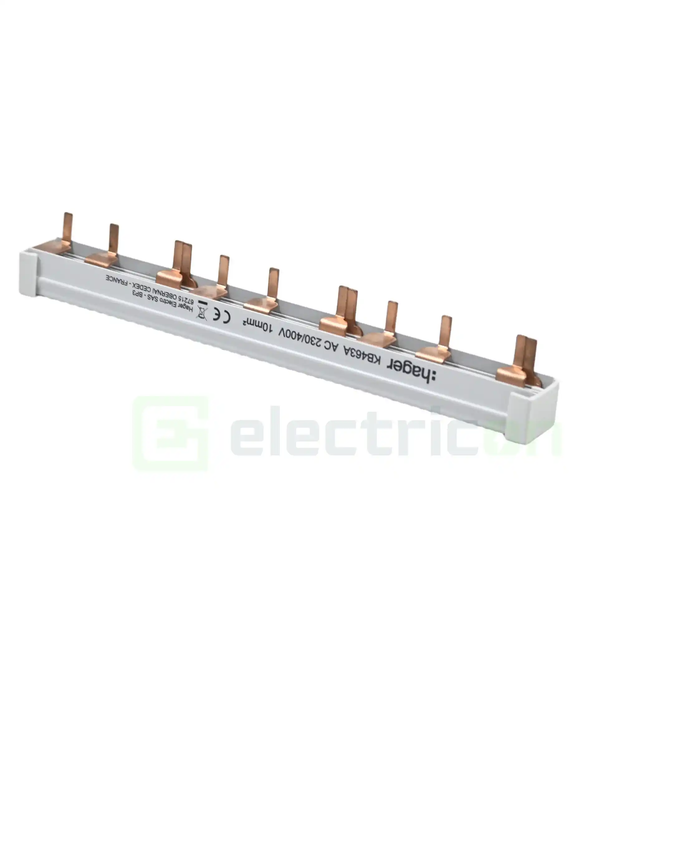 Bareta alimentare (busbar), 4P, tip pin, 12 module, 10mmp, 63A, Hager, KB463A [1]