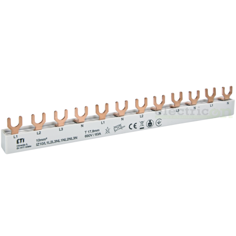 Busbar și accesorii - Bareta alimentare 4P 63A ETI 002921275