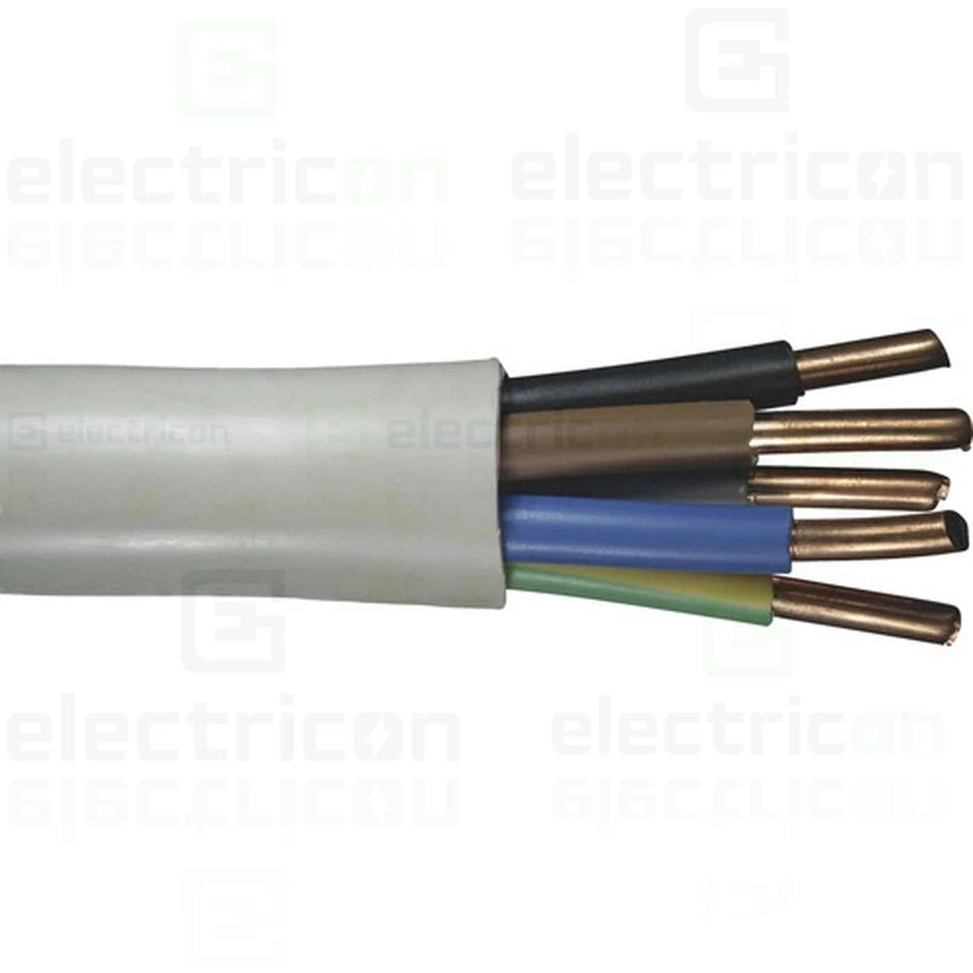 Cablu electric monofilar rigid, (N)YM-J 5x6 mm², gri deschis