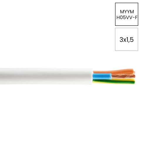Cabluri, Canal cablu, Copex - Cablu flexibil H05VV-F MYYM 3x1.5mm2 pentru iluminat si prize