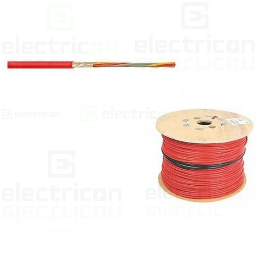 Cabluri electrice - Cablu incendiu JE-H (ST) H E30/E90 2x2x0,8 portocaliu, ignifug, TED Electric, TED002471