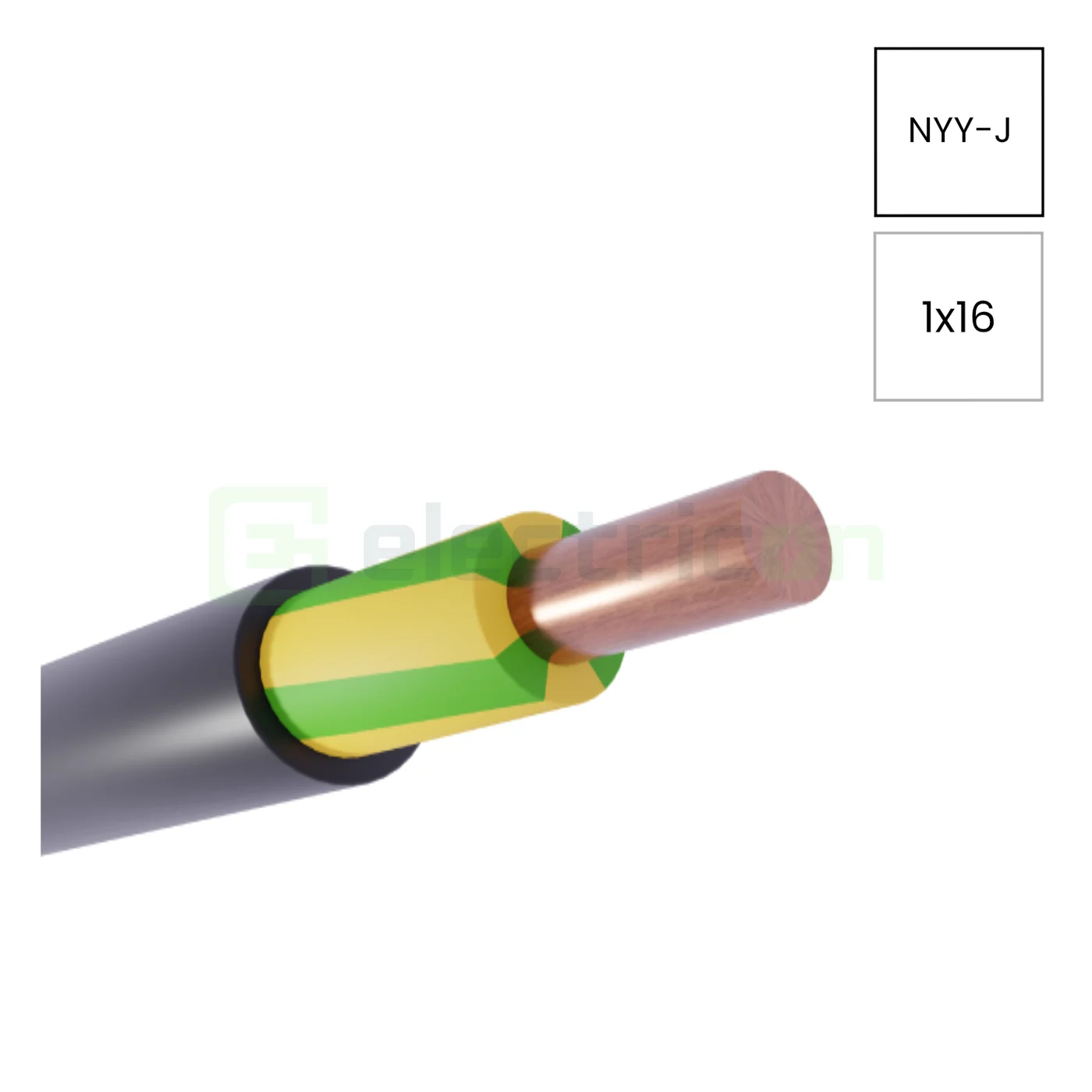 Cabluri electrice - Cablu NYY-J 1x16mm² cupru Helukabel 32004, rigid, izolație PVC, 600/1000V