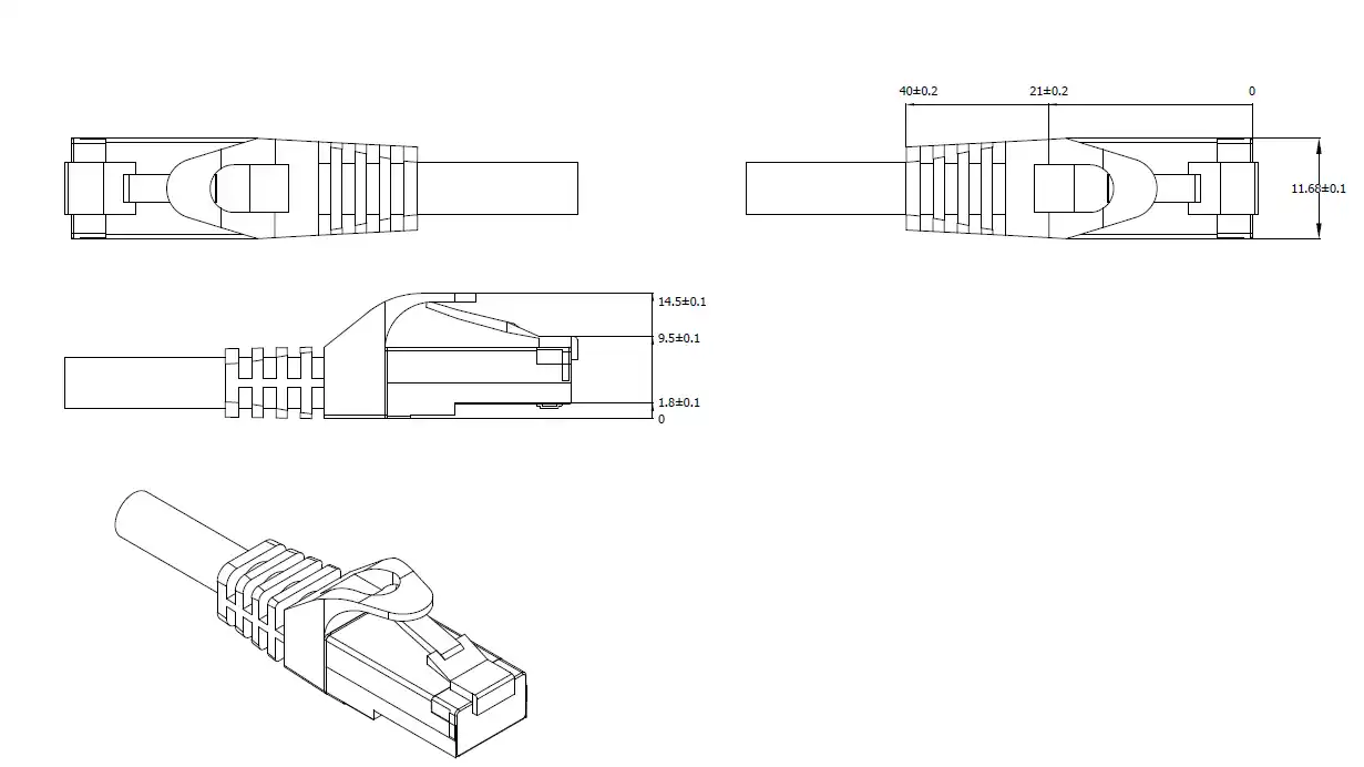 Patchcablu Cat 6A ecranat exterior PE Schrack 10Gbps [2]