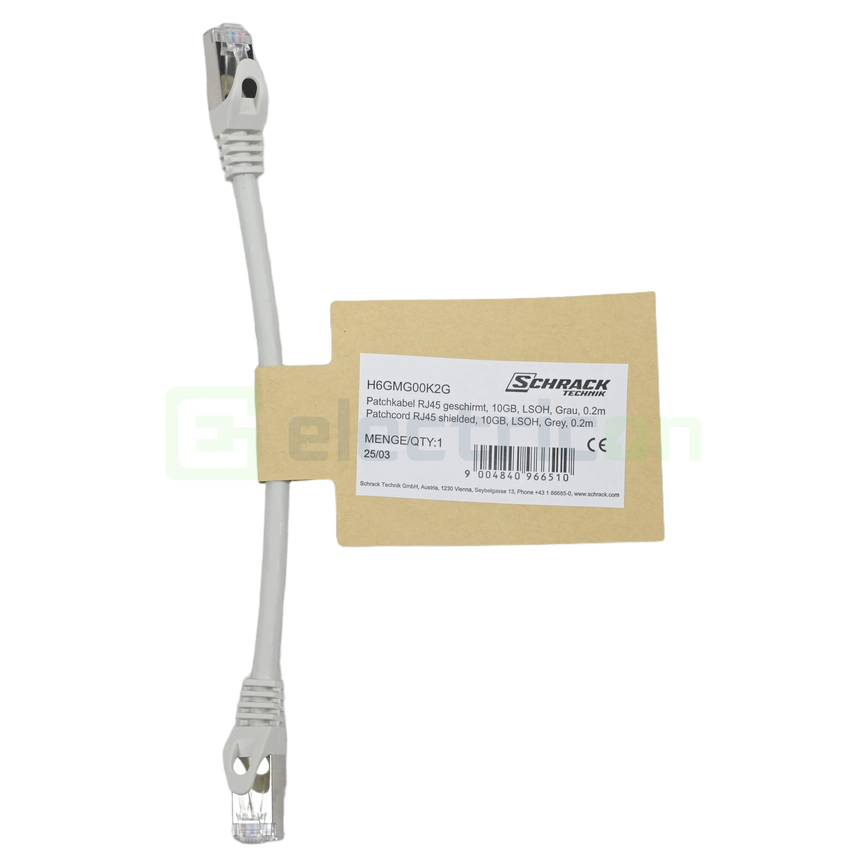 Cablu date și TV - Patchcablu Cat 6A ecranat exterior PE Schrack 10Gbps