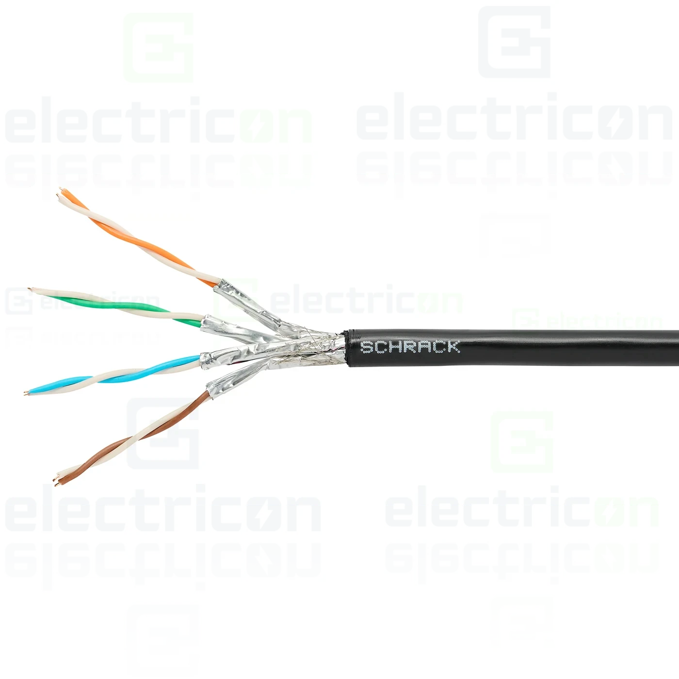 Cablu date și TV - Cablu retea S/FTP, Cat 7a, 4x2xAWG23/1, 1000MHz, PE OUTDOOR, 25Gbps, Schrack HSKP423E39