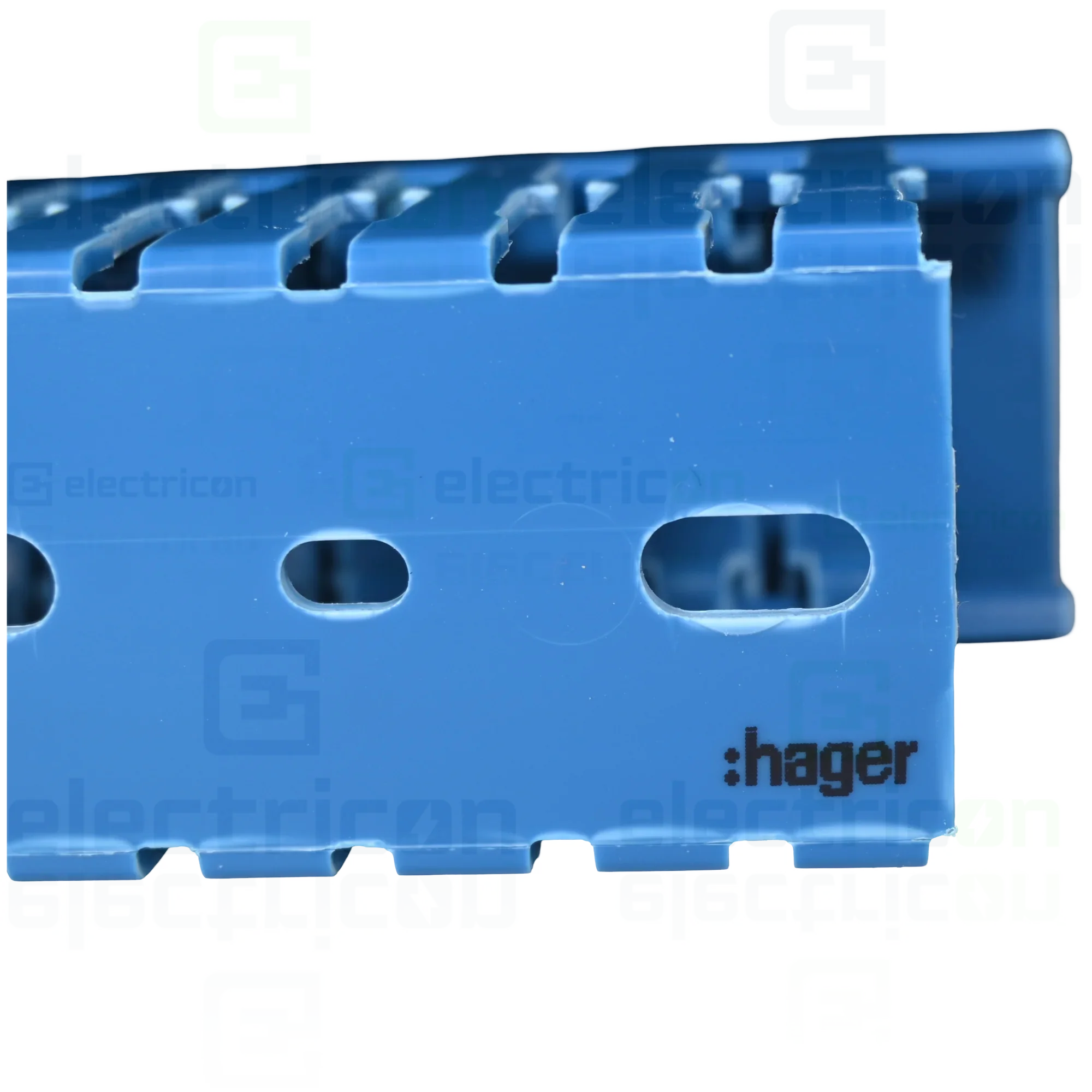 Canal Cablu - Canal cablu pieptene, BA7, 60x40mm, cu capac PVC, albastru , Hager, BA760040BL