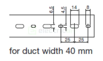 Canal cablu Hager HA725040 25x40mm fără halogen PC-ABS gri [2]