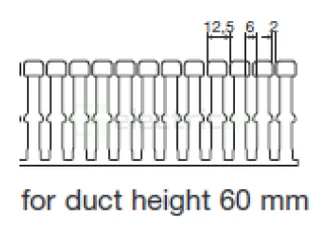 Canal cablu Hager HA760060 60x60mm fără halogen PC-ABS gri [2]