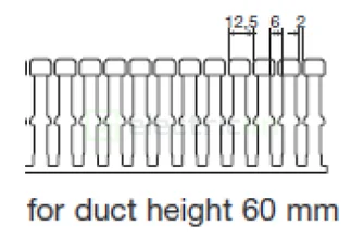 Canal cablu Hager HA760080 60x80mm fără halogen PC-ABS gri [1]