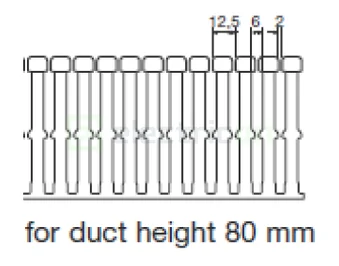 Canal cablu Hager HA780060 80x60mm fără halogen PC-ABS gri [2]