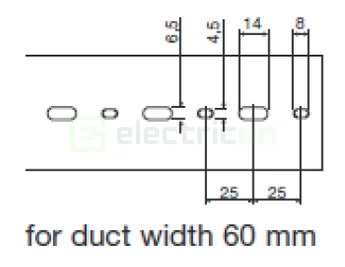 Canal cablu Hager HA780060 80x60mm fără halogen PC-ABS gri [1]