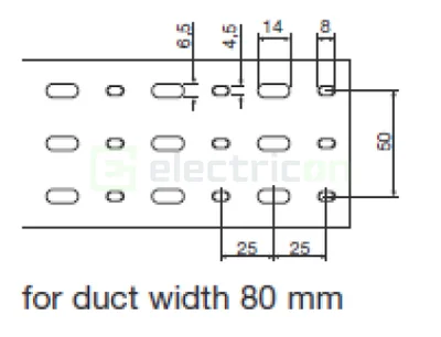 Canal cablu Hager HA780080 80x80mm fără halogen PC-ABS gri [2]