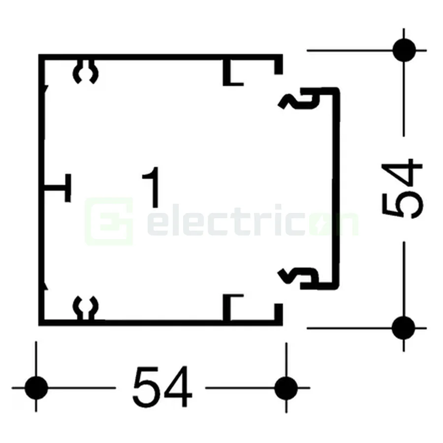 Canal de cablu GBD 50x50mm, PVC, alb, Hager, GBD5005009016 [1]