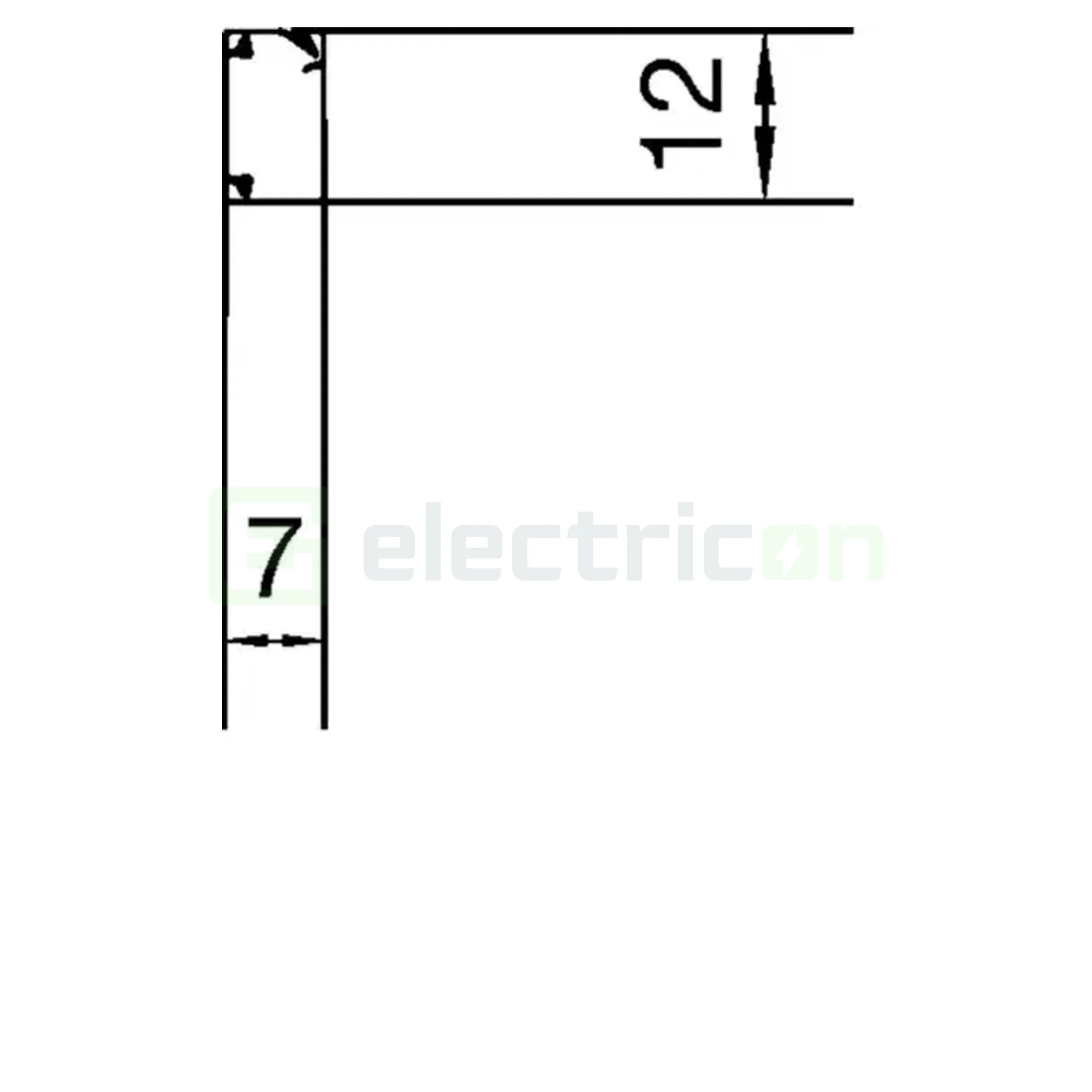 Canal cablu LFR070120 7x12mm PVC alb, Hager,LFR0701209016A [1]