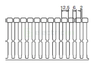 Canal cablu pieptane, perforat cu capac 80x80mm, Hager, BA7A80080 [2]