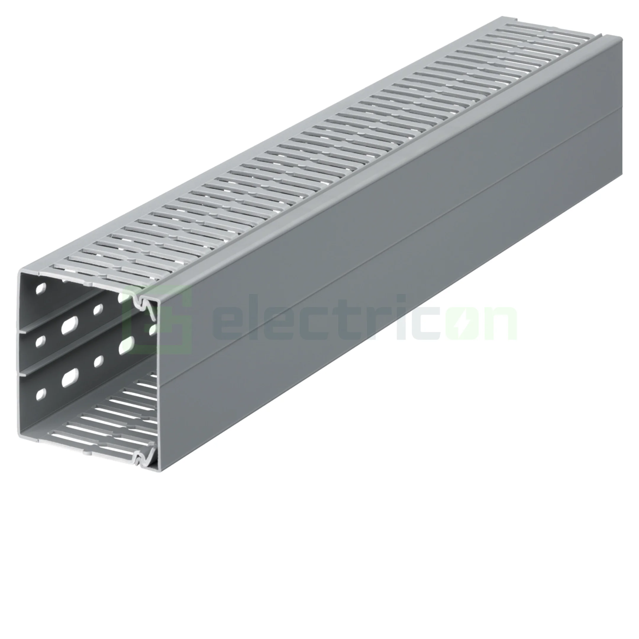 Echipamente și accesorii electrice pentru rulote și autorulote - Canal cablu pieptane, perforat cu capac 80x80mm, Hager, BA7A80080