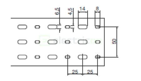 Canal cablu pieptane, perforat cu capac 80x80mm, Hager, BA7A80080 [1]