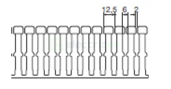 Canal cablu pieptene, BA7, 60x40mm, cu capac PVC, albastru , Hager, BA760040BL [2]