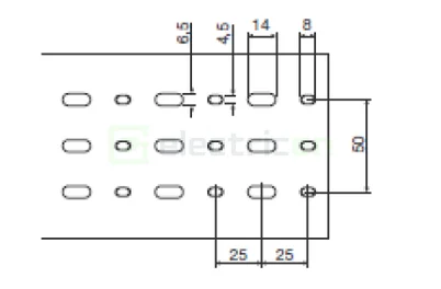 Canal pieptene BA7A 60x100 gri Hager BA760100 fante laterale [1]