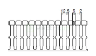 Canal cablu pieptene, PVC, 40x60mm albastru, Hager, BA740060BL [2]