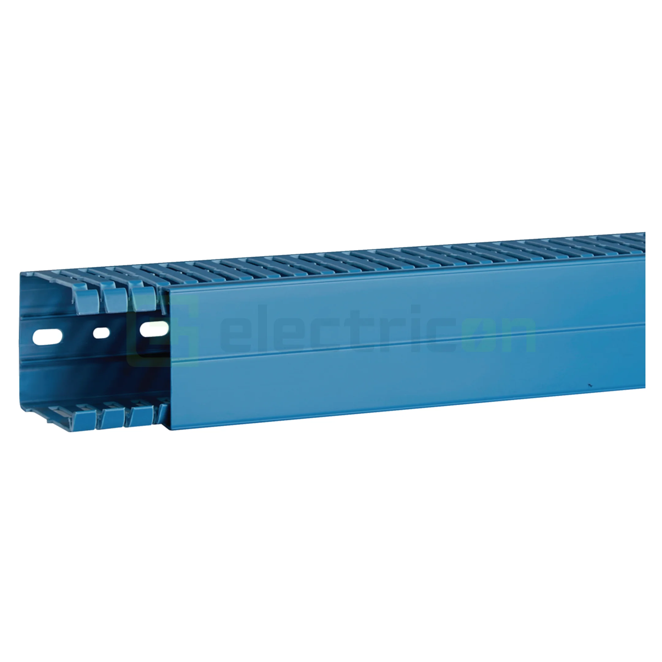 Echipamente și accesorii electrice pentru rulote și autorulote - Canal cablu pieptene, PVC, 80x60mm albastru, Hager, BA780060BL