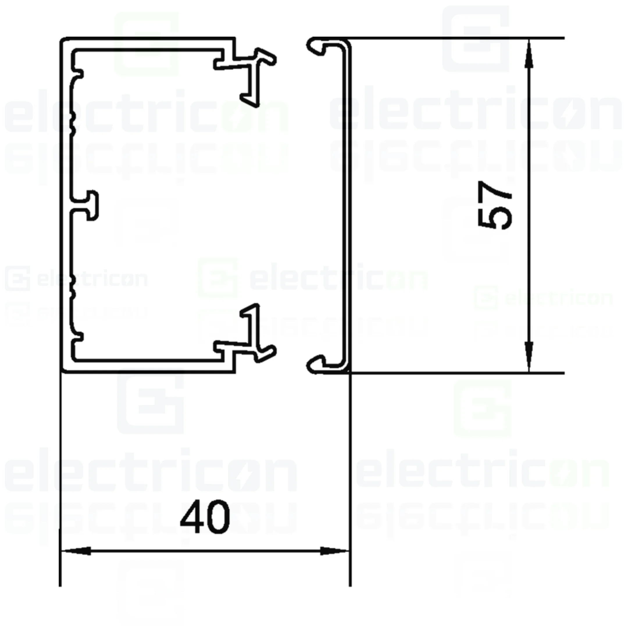 Canal cablu PVC LF 40x60mm gri deschis Hager LFH4006009016 [1]