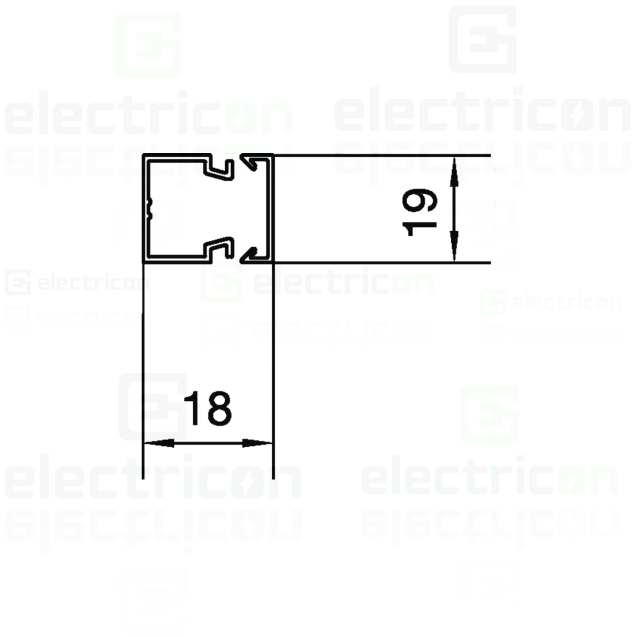 Canal cablu PVC LFH 20x20mm alb Hager LFH2002009016 [1]