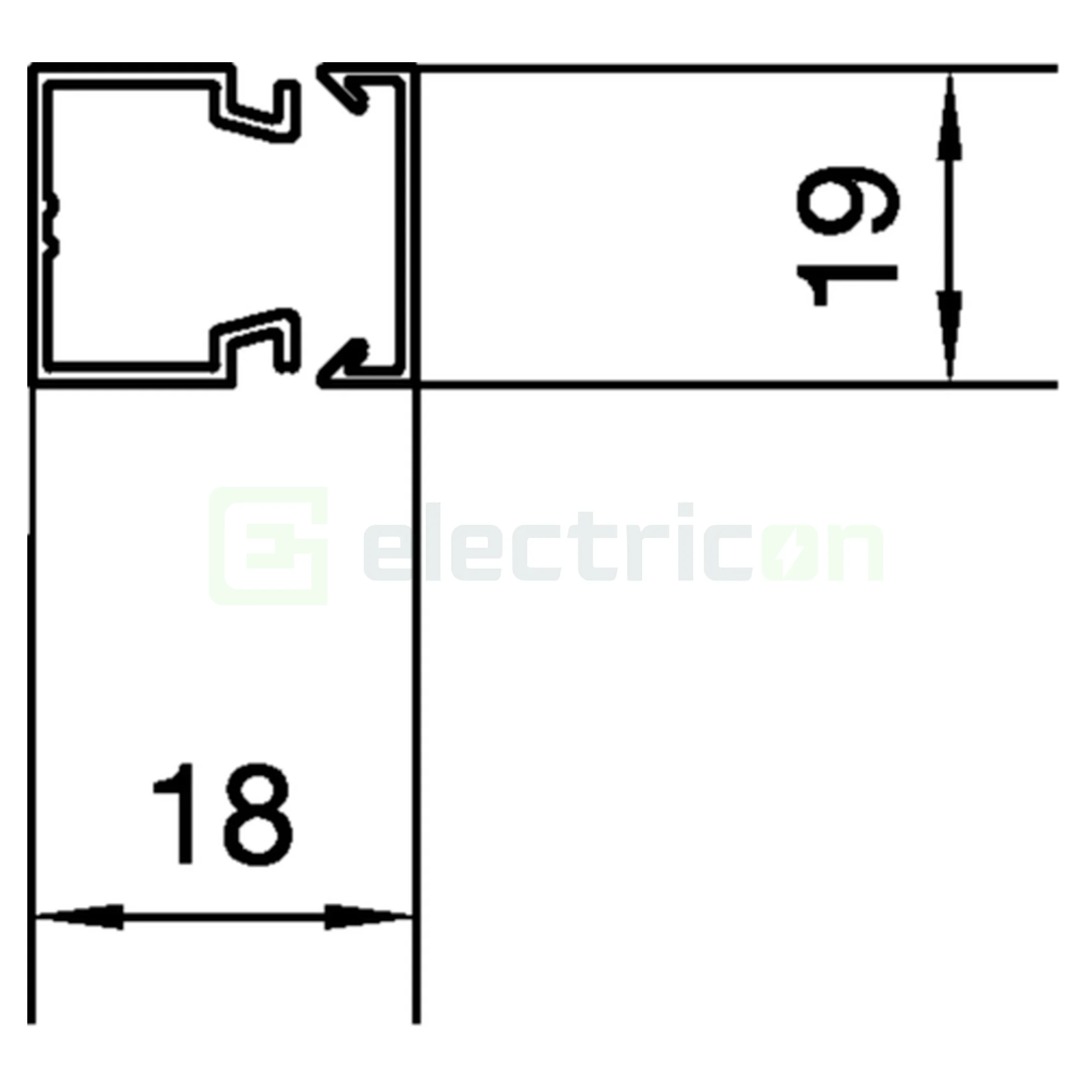 Canal cablu PVC LFH 20x20mm alb Hager LFH2002009016 [1]