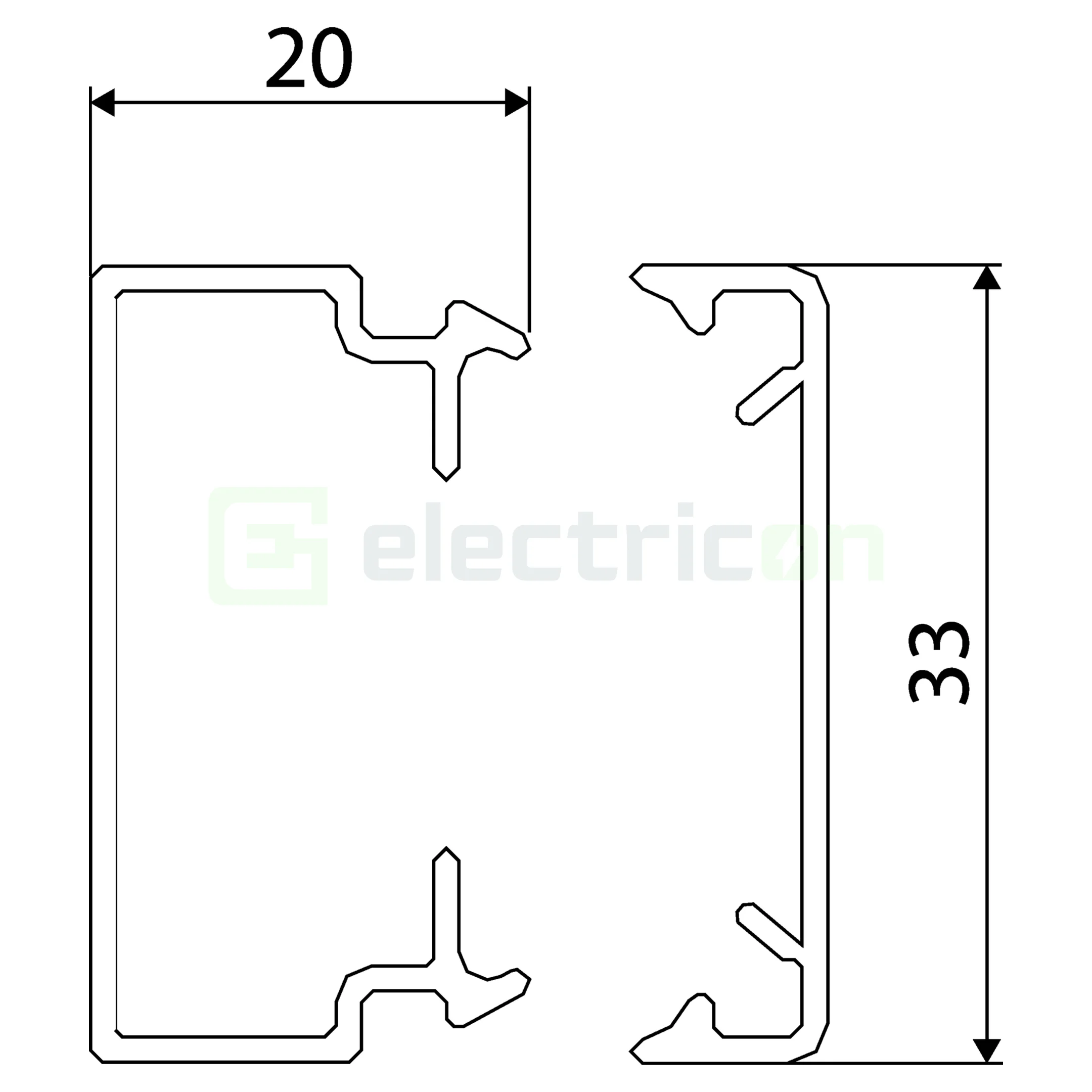 Canal cablu PVC LFH 20x35mm alb Hager LFE2003509016 [1]